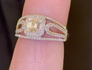 10K SOLID YELLOW GOLD .75 CARAT REAL DIAMOND WOMEN BRIDAL WEDDING ENGAGEMENT RING