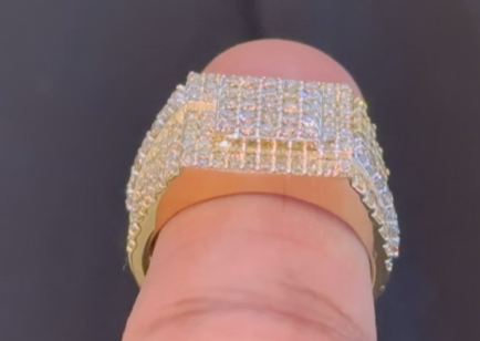 10K SOLID YELLOW GOLD 2.25 CARAT REAL DIAMOND ENGAGEMENT RING WEDDING PINKY BAND