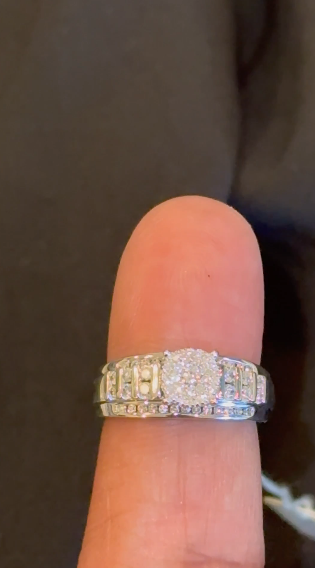 10K WHITE GOLD .75 CARAT NATURAL DIAMOND ENGAGEMENT RING WEDDING RING BRIDAL