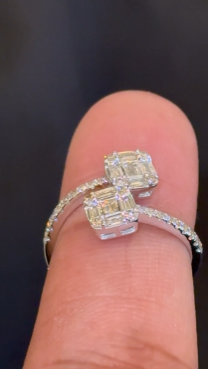 10K SOLID WHITE GOLD .85 CARAT REAL DIAMOND WOMEN BRIDAL WEDDING ENGAGEMENT RING