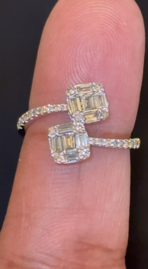 10K SOLID WHITE GOLD .85 CARAT REAL DIAMOND WOMEN BRIDAL WEDDING ENGAGEMENT RING