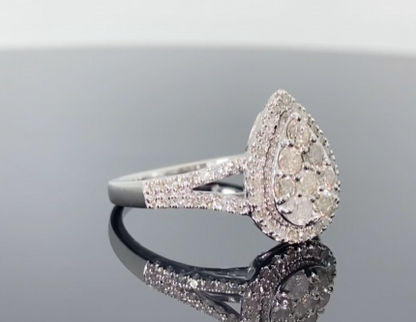 10K WHITE GOLD 1 CARAT WOMEN REAL DIAMOND ENGAGEMENT RING WEDDING RING BRIDAL