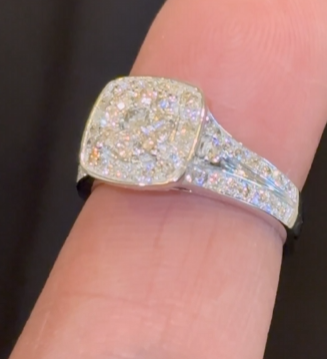 10K WHITE GOLD 1.25 CARAT WOMENS REAL DIAMOND ENGAGEMENT WEDDING RING