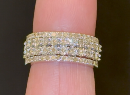 10K SOLID YELLOW GOLD .75 CARAT REAL DIAMOND ENGAGEMENT RING WEDDING PINKY BAND