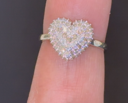 10K SOLID YELLOW GOLD .60 CARAT REAL DIAMOND WOMEN BRIDAL HEART WEDDING ENGAGEMENT RING