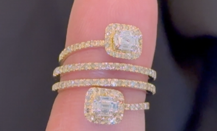 10K SOLID YELLOW GOLD 1 CARAT NATURAL DIAMONDS WOMEN RING