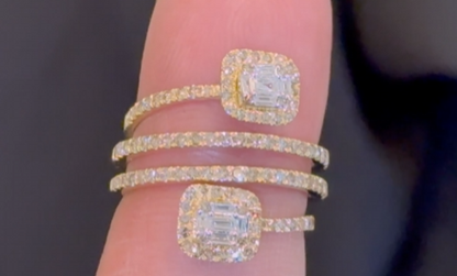 10K SOLID YELLOW GOLD 1 CARAT NATURAL DIAMONDS WOMEN RING