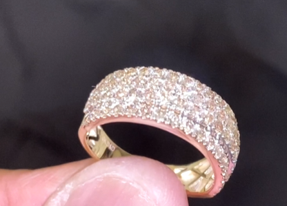 10K YELLOW GOLD 2.50 CARAT MENS REAL DIAMOND ENGAGEMENT WEDDING PINKY RING BAND