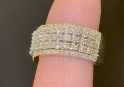 10K SOLID YELLOW GOLD 1 CARAT REAL DIAMOND ENGAGEMENT RING WEDDING PINKY BAND