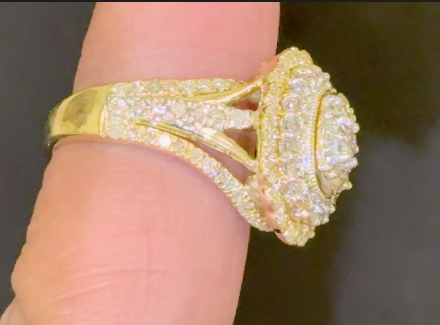 10K YELLOW GOLD 1.50 CARAT WOMEN REAL DIAMOND ENGAGEMENT RING WEDDING RING BRIDAL