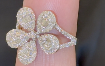 10K SOLID YELLOW GOLD 1 CARAT NATURAL DIAMONDS WOMEN RING