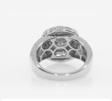10K WHITE GOLD 2 CARAT MENS REAL DIAMOND ENGAGEMENT WEDDING PINKY RING BAND