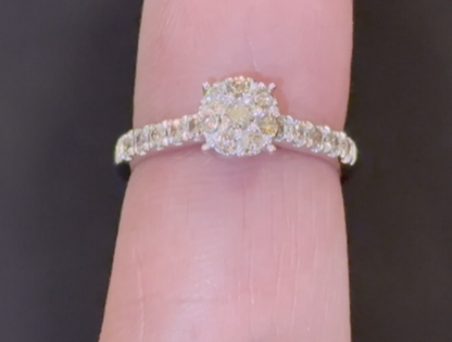 .70 CARAT NATURAL DIAMOND STERLING SILVER ENGAGEMENT BRIDAL WEDDING RING