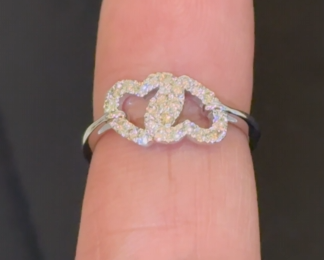 10K SOLID WHITE GOLD .50 CARAT REAL DIAMOND HEART WOMEN BRIDAL WEDDING ENGAGEMENT RING