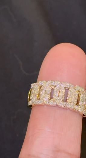 10K YELLOW GOLD .85 CARAT NATURAL DIAMOND ENGAGEMENT RING WEDDING PINKY BAND