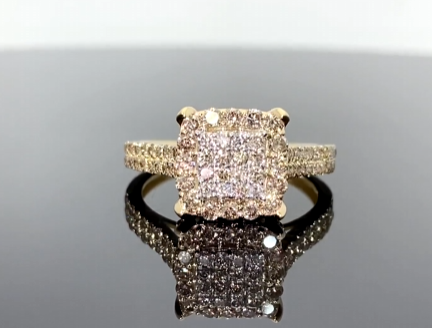 10K YELLOW GOLD 1.50 CARAT WOMEN REAL DIAMOND ENGAGEMENT RING WEDDING BRIDAL RING