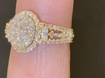 10K YELLOW GOLD 1.50 CARAT WOMEN REAL DIAMOND ENGAGEMENT RING WEDDING RING BRIDAL