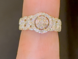 1 CARAT NATURAL DIAMONDS STERLING SILVER GOLD PLATED ENGAGEMENT BRIDAL WEDDING RING