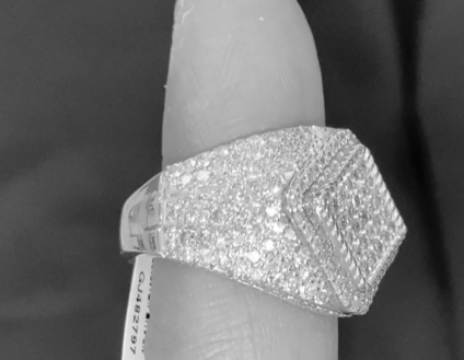 10K SOLID WHITE GOLD 3.25 CARAT REAL DIAMOND ENGAGEMENT RING WEDDING PINKY BAND