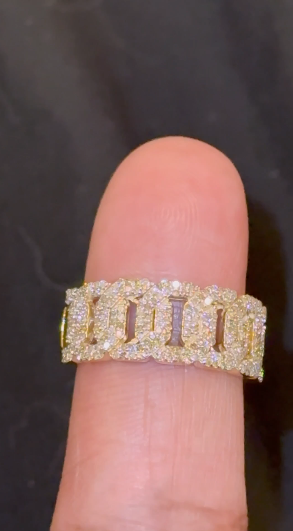 10K YELLOW GOLD .85 CARAT NATURAL DIAMOND ENGAGEMENT RING WEDDING PINKY BAND