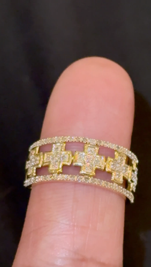10K YELLOW GOLD .50 CARAT NATURAL DIAMOND ENGAGEMENT RING WEDDING PINKY BAND