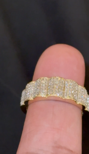 10K YELLOW GOLD .50 CARAT NATURAL DIAMOND ENGAGEMENT RING WEDDING PINKY BAND