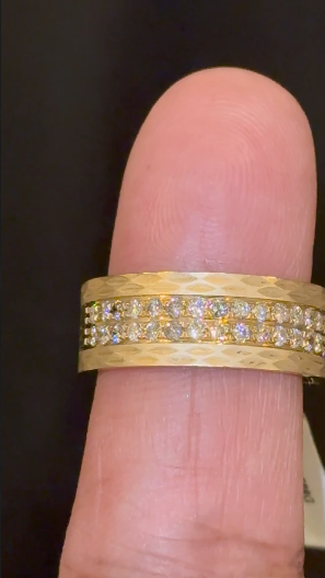 10K YELLOW GOLD .75 CARAT NATURAL DIAMOND ENGAGEMENT RING WEDDING PINKY BAND