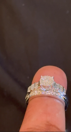 10K WHITE GOLD .75 CARAT NATURAL DIAMOND ENGAGEMENT RING WEDDING RING BRIDAL