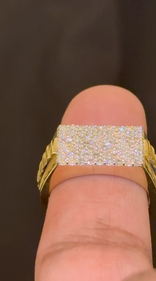 10K YELLOW GOLD 1.25 CARAT NATURAL DIAMOND ENGAGEMENT RING WEDDING PINKY BAND
