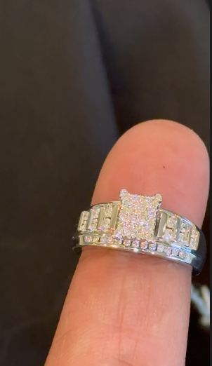 10K WHITE GOLD .75 CARAT NATURAL DIAMOND ENGAGEMENT RING WEDDING RING BRIDAL