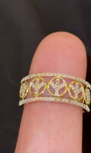 10K YELLOW GOLD .50 CARAT NATURAL DIAMOND ENGAGEMENT RING WEDDING PINKY BAND