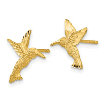 14K Hummingbird Earrings