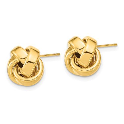 14k Polished Love Knot Post Earrings