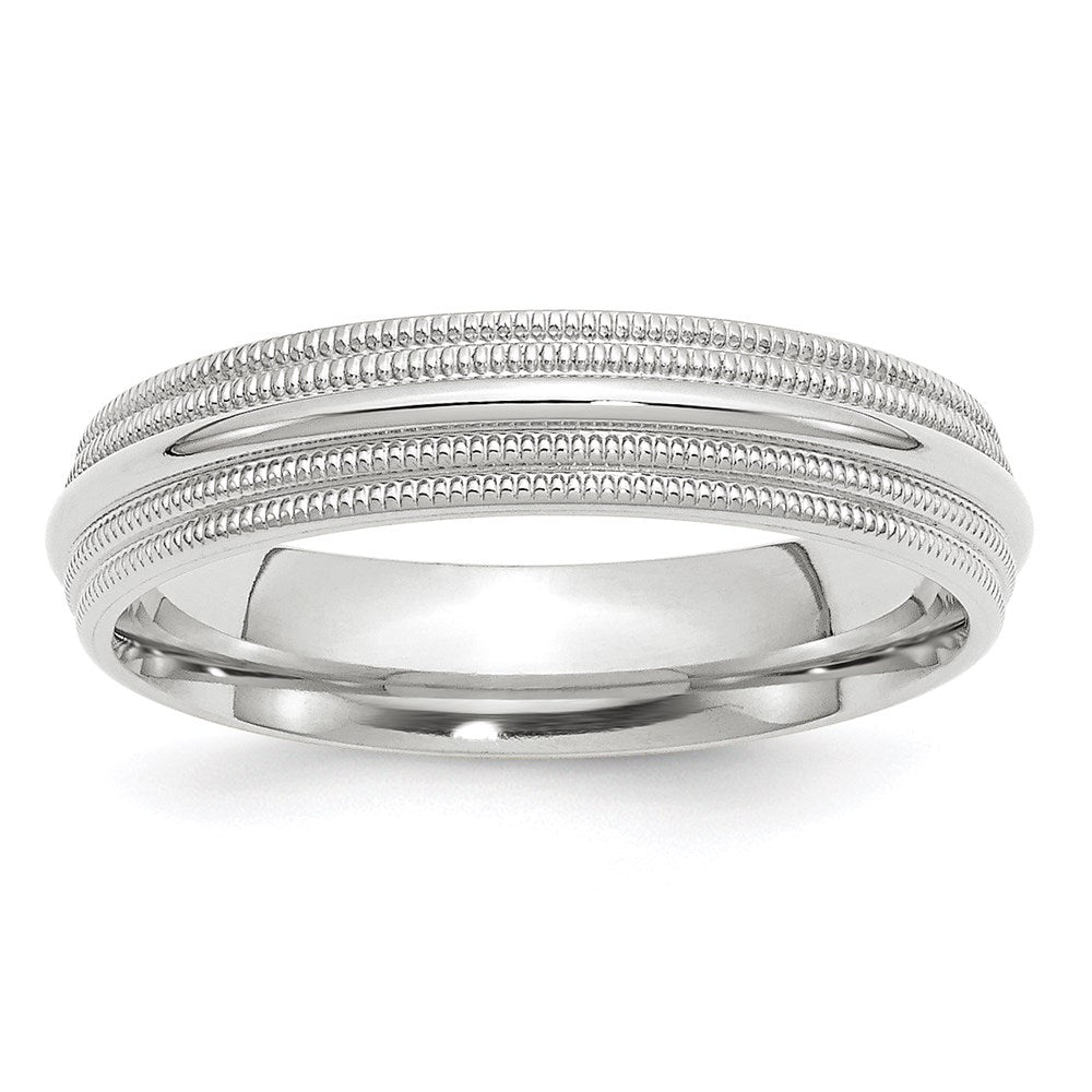 14KW 5mm Double Milgrain Comfort Fit Band Size 6.5