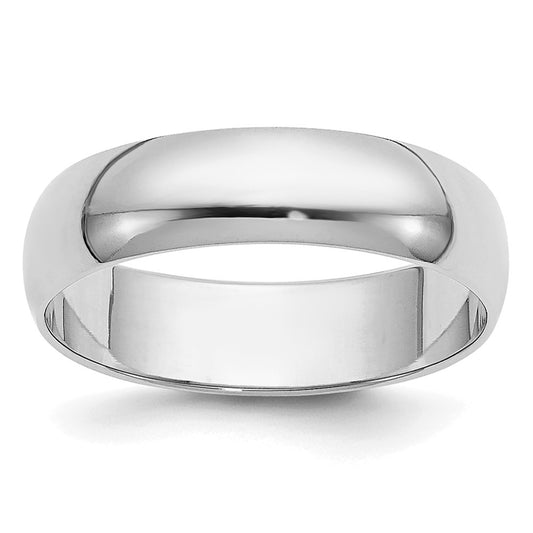 14KW 5mm Half-Round Wedding Band Size 4