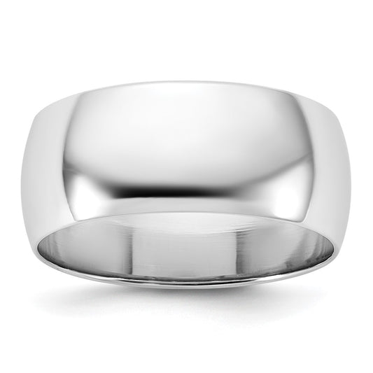 14KW 8mm Half-Round Wedding Band Size 5