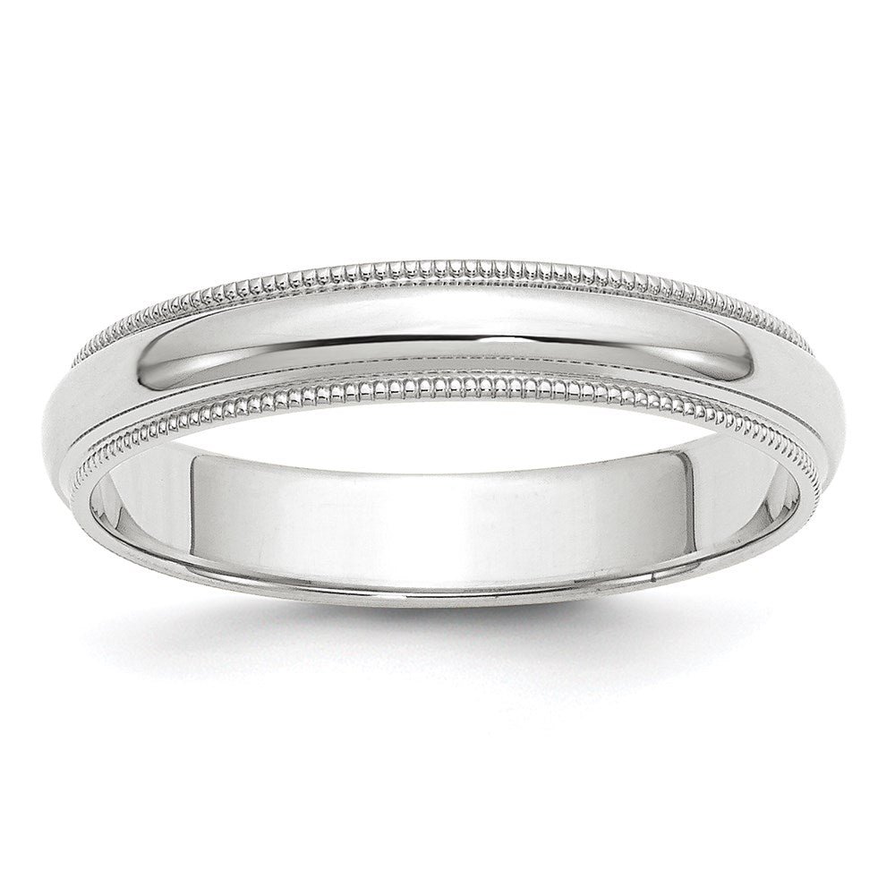14KW 4mm Milgrain Half Round Band Size 13.5