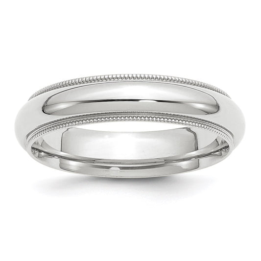 14KW 5mm Milgrain Comfort Fit Band Size 13