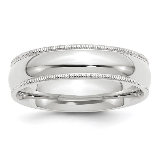14KW 6mm Milgrain Comfort Fit Band Size 11