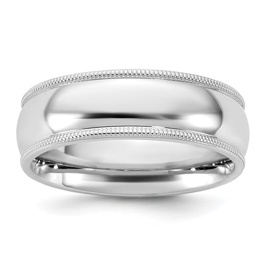 14KW 6.5mm Milgrain Comfort Fit Band Size 4