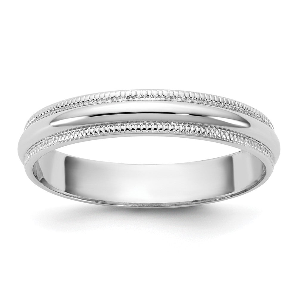 14KW 3.5mm LTW Milgrain Half Round Band Size 6.5