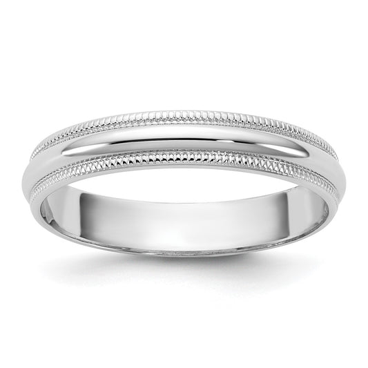14KW 3.5mm LTW Milgrain Half Round Band Size 6.5