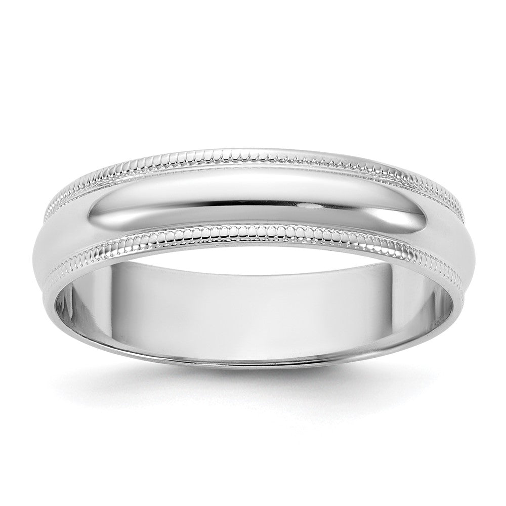 14KW 4.5mm LTW Milgrain Half Round Band Size 9.5