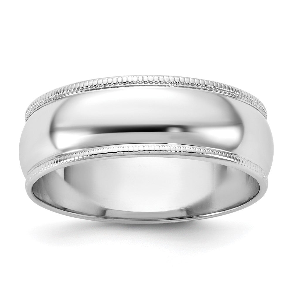 14KW 6.5mm LTW Milgrain Half Round Band Size 4.5