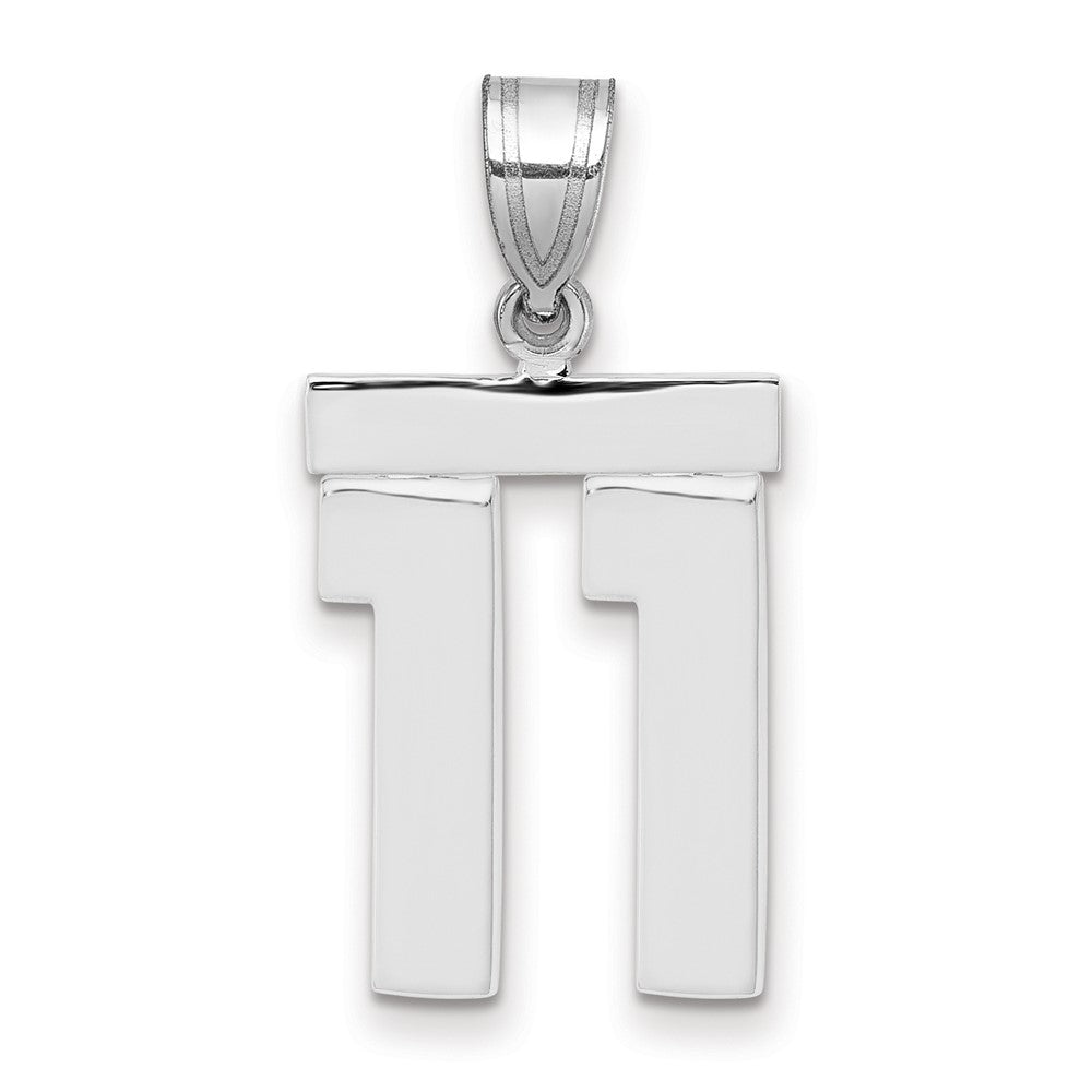 14kw Medium Polished Number 11 Charm