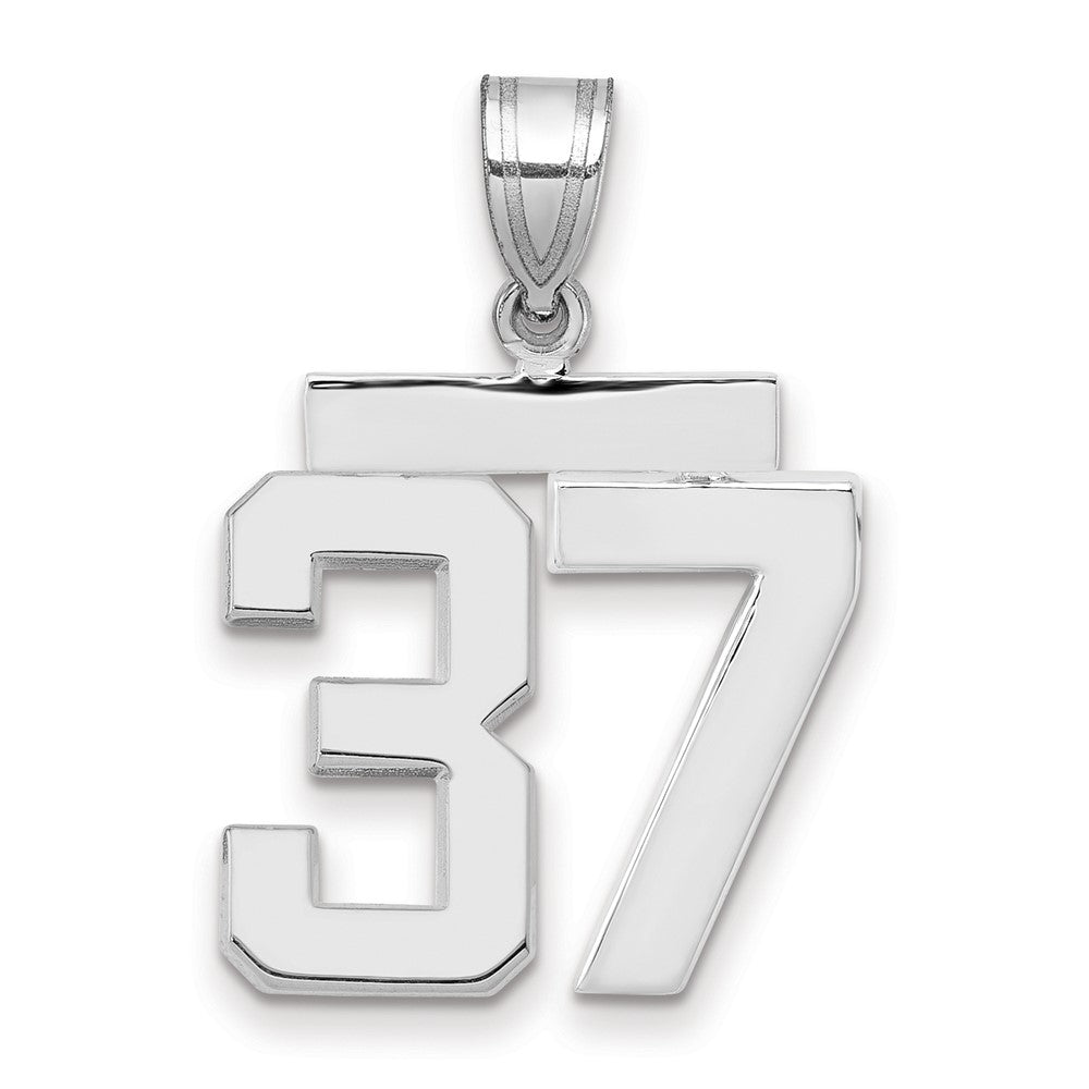 14kw Medium Polished Number 37 Charm