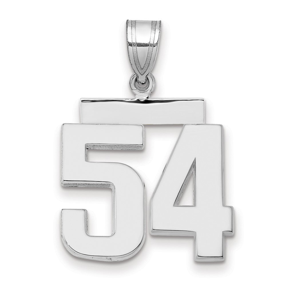 14kw Medium Polished Number 54 Charm