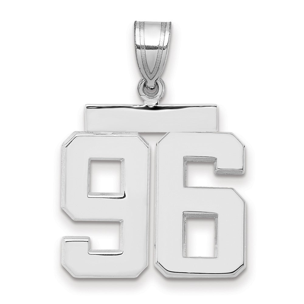 14kw Medium Polished Number 96 Charm