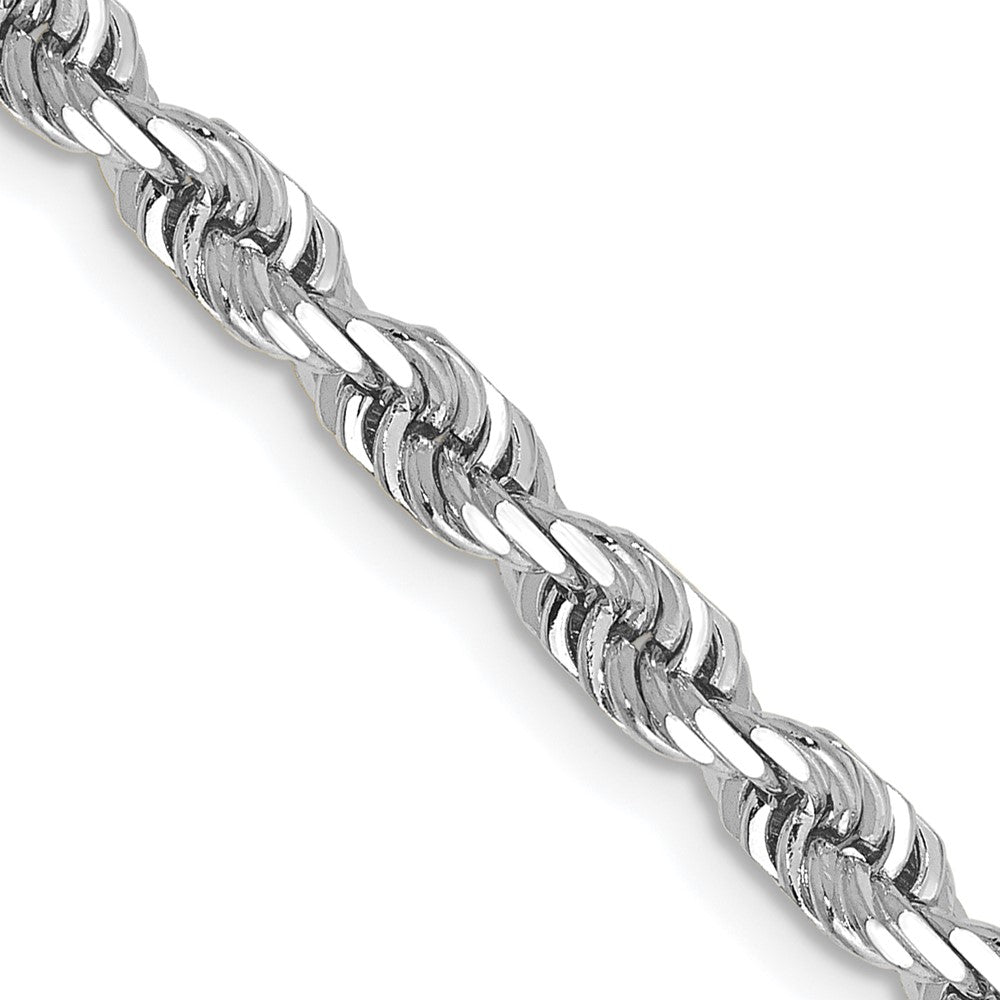 14k White Gold 4mm D/C Quadruple Rope Chain