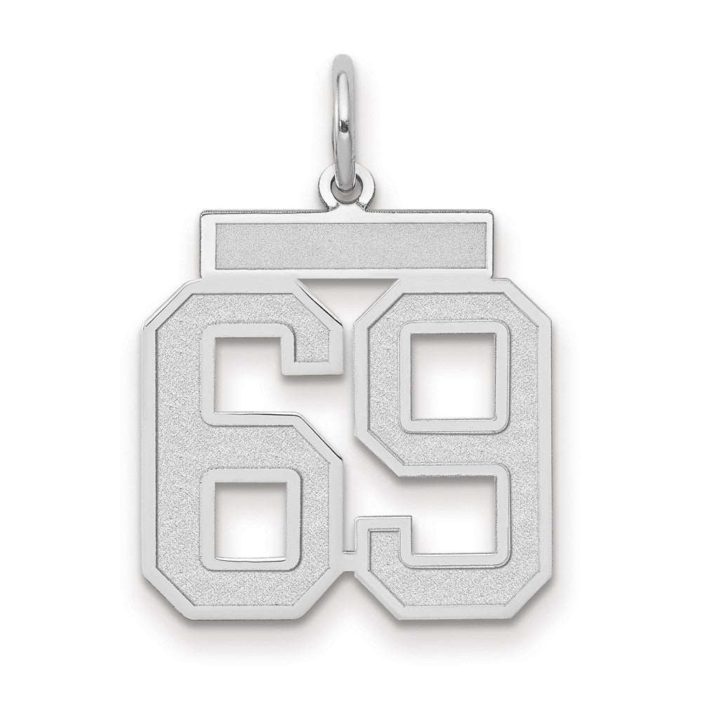 14kw Medium Satin Number 69 Charm